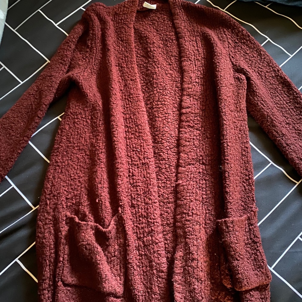 Burgundy cardigan